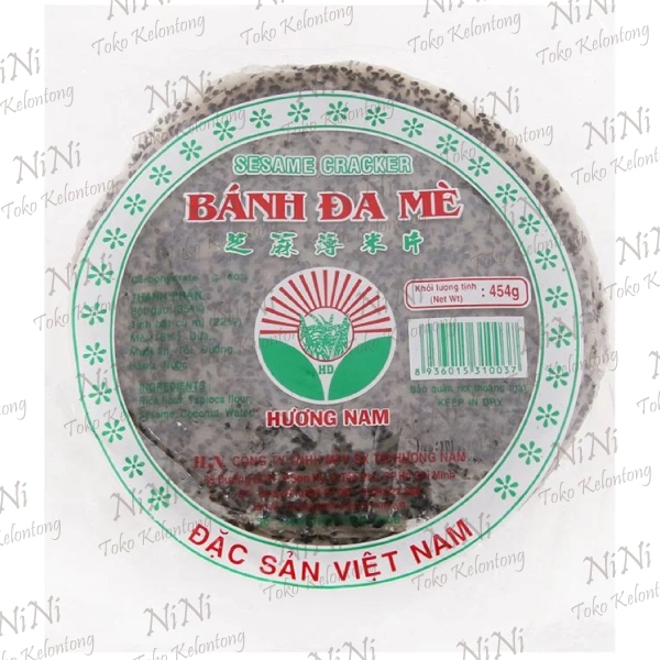 越南 Banh Da Vung Den Sesame Crackers 黑芝麻薄米餅 250g 杜良 越南烤餅 黑芝麻年