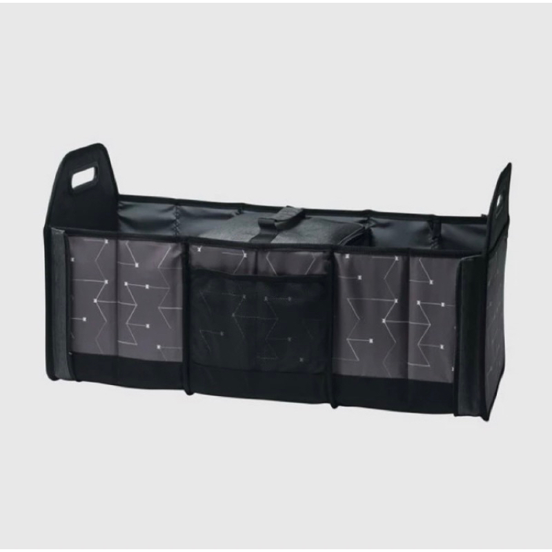 全新 Lexus 幾何紡錘摺疊收納箱(三格折疊置物空間並附一個保冷提袋) + 幾何紡錘車用垃圾桶