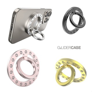 韓國 GL 金屬質感鑽飾 磁鐵吸附 MagSafe 指環支架 手機支架