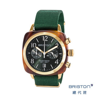 BRISTON 手工方糖錶 折射光感 周冬雨 綠 同款 金框 雙眼 方糖錶 玳瑁 石英錶 女錶 手錶 男錶 1565