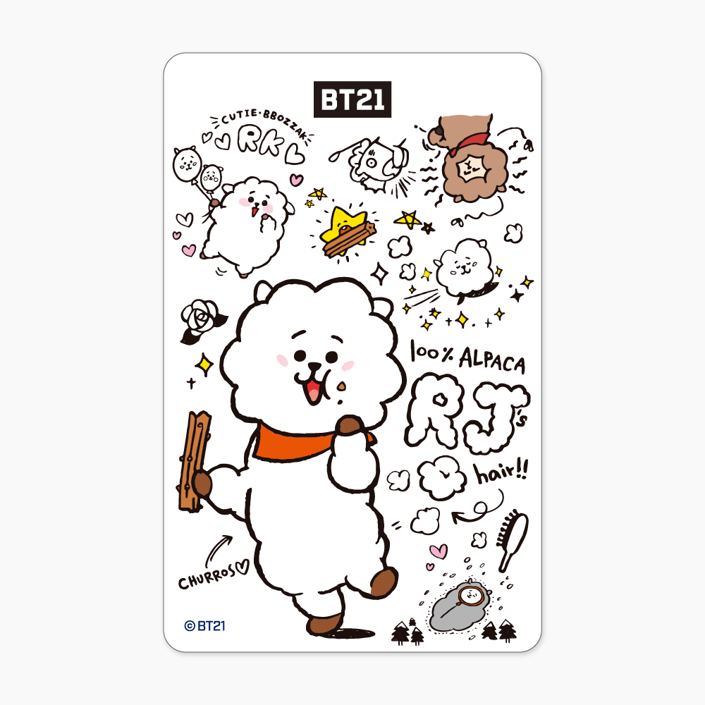 ❤️❤️哈日韓偶像明星雜物店❤️❤️BT21《DOODLE-RJ》一卡通悠遊卡公車卡捷運卡