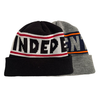 [KUTINAWA] INDEPENDENT BAR LOGO LONG SHOREMAN BEANIE HAT 黑色