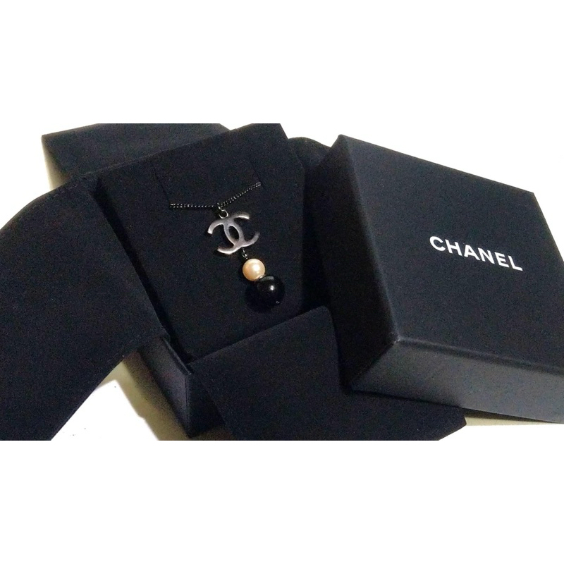 Chanel black系列珍珠項鍊99新收藏品雙釦2長度可調節