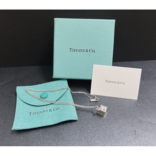 美品 TIFFANY&Co. 蒂芬妮 羅馬數字立體方塊墬子項鍊 Atlas Cube 銀項鍊 羅馬數字 吊墜 復古