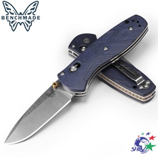 Benchmade MINI BARRAGE® 藍色紙電木柄全刃 CPM-S30V鋼 / 585-03 詮國