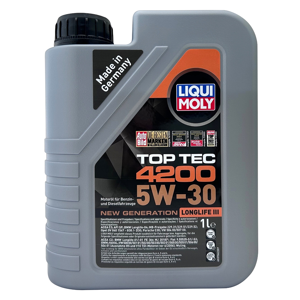 【車百購】 LIQUI MOLY TOP TEC 4200 5W30 長效全合成機油 DPF/SCR適用 汽油柴油適用