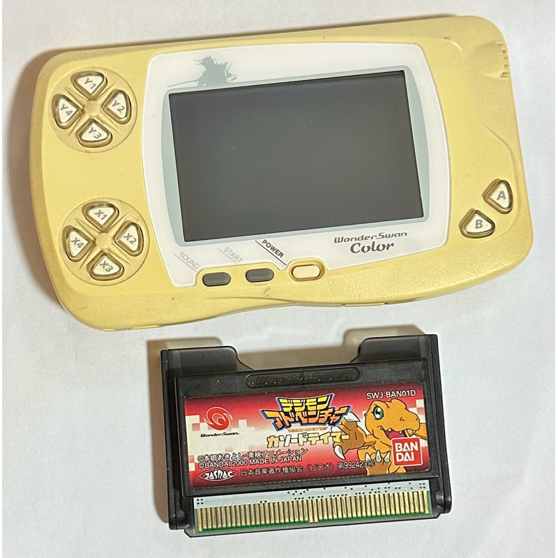 WonderSwan Color (WSC) 遊戲機（含一片遊戲） 數碼寶貝 怪獸對打機