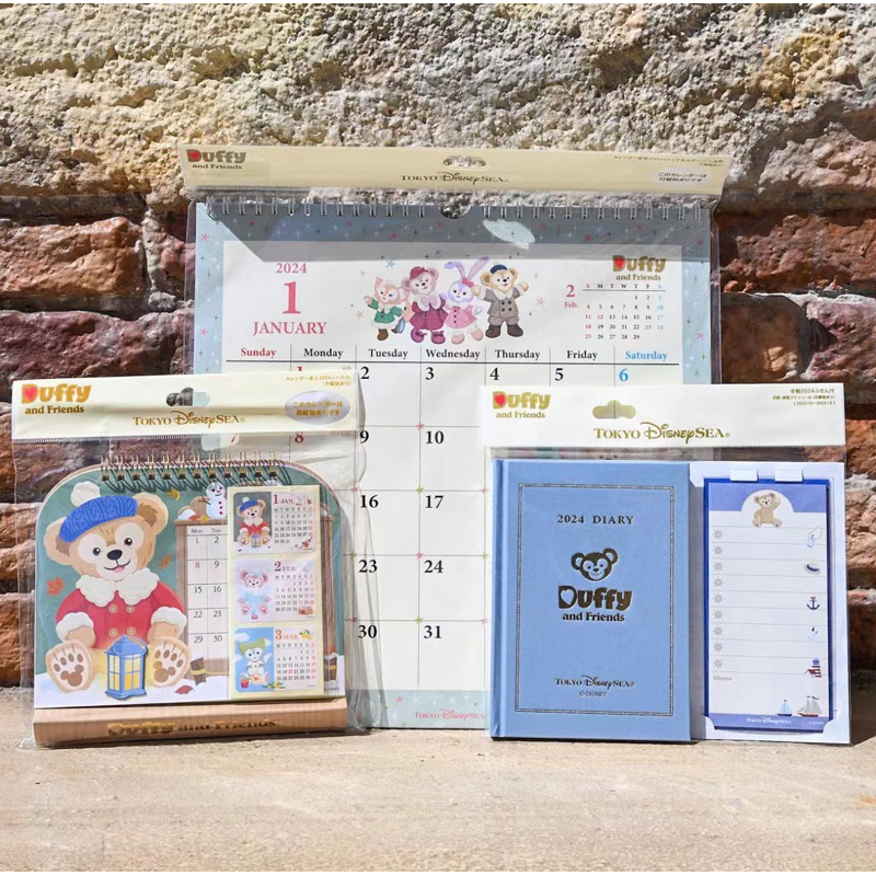 特價出清現貨🔥日本東京海洋迪士尼樂園2024桌曆 掛曆 手帳本 達菲 史黛拉兔 雪莉玫 傑拉托尼
