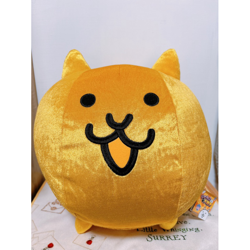 ［全新］日版  貓咪大戰爭 黃金貓 超大玩偶 （H34cm）