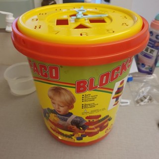 ST認證 臺灣製造 益智時鐘積木桶 兒童玩具 60顆大顆積木 另賣散裝ok我高 積木