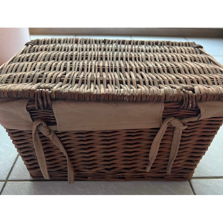 Costco 野餐籃 竹製置物欄 編織收納盒