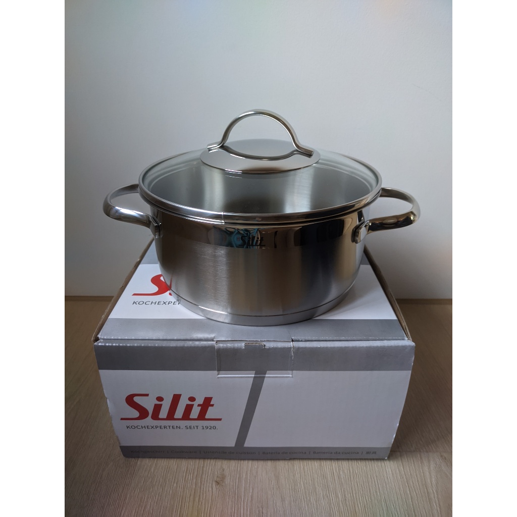 (已保留)全新┋德國Silit Achat 20cm 不鏽鋼附蓋雙耳湯鍋 燉鍋 WMF集團餐廚品牌