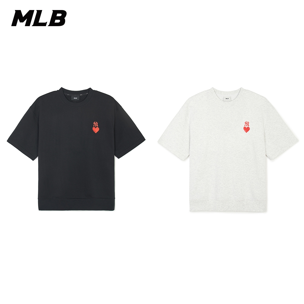 MLB 男女款 短袖T恤 Heart系列 紐約洋基隊 (3ARSH0243-兩款任選)【官方旗艦店】