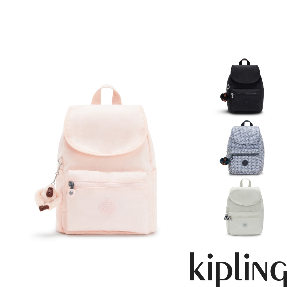 Kipling翻蓋式雙肩後背包-EZRA S(多款任選)