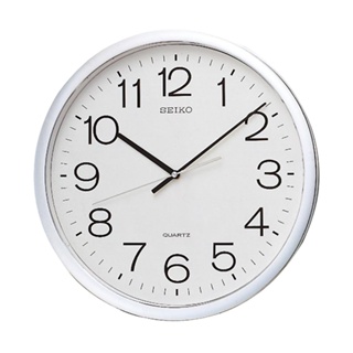 SEIKO 精工 指針式時尚掛鐘 時鐘-銀框 QXA041S