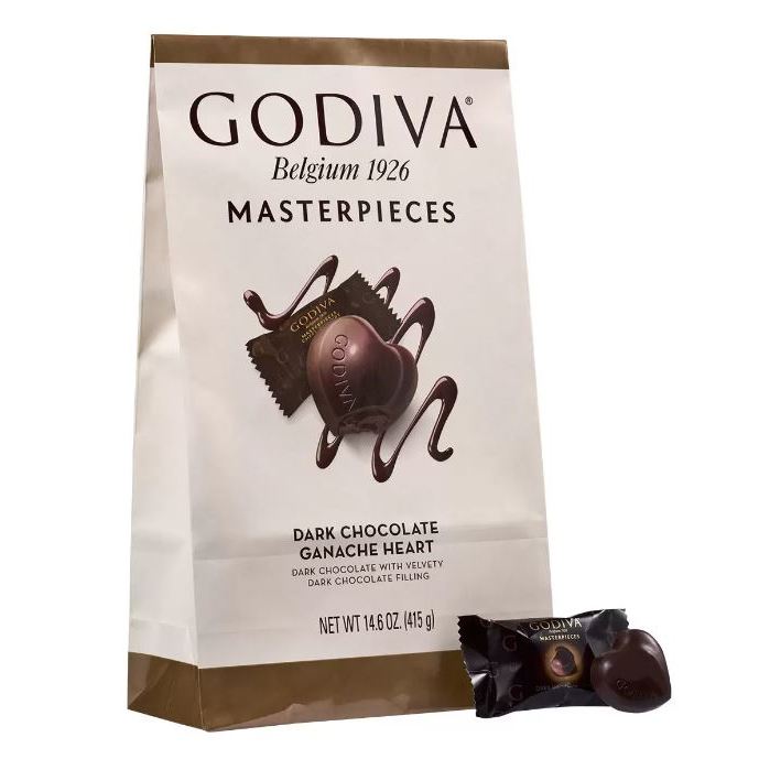godiva好市多 GODIVA巧克力 godiva 歌帝梵 心型黑巧克力 (含餡) 415公克