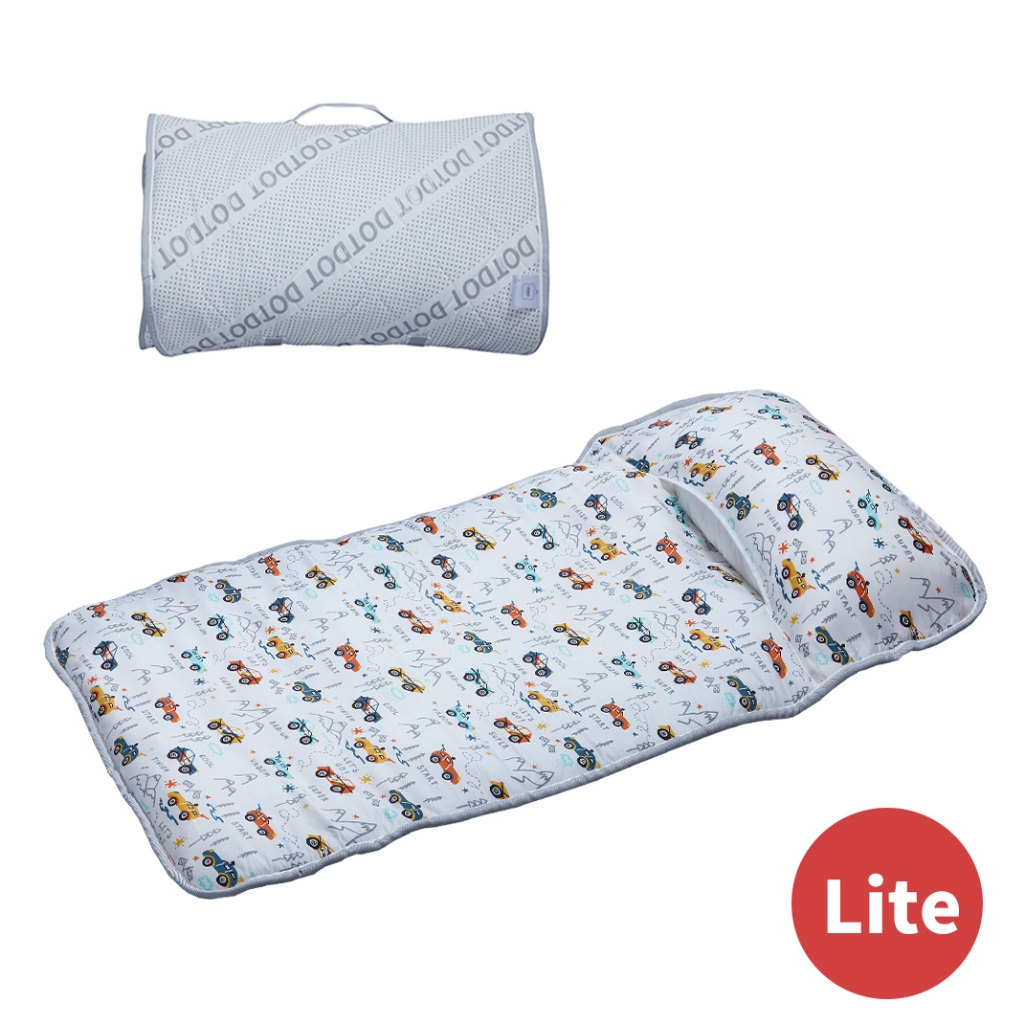享居DOTDOT 2in1-Lite天絲睡袋睡墊(越野車車) 輕巧小體積 專利產品 防螨抗菌 透氣防滑 台灣製