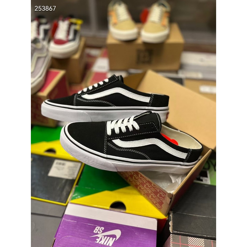 Vans Old Skool Mule 黑白 半拖 基本款 穆勒鞋 懶人鞋 拖鞋 帆布鞋 男鞋 女鞋