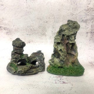 🌵福祥仙人掌🌵 盆栽裝飾 水族箱 假山2款 微景觀 多肉植物 園藝配件 水族裝置