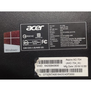 ACER XC-704 二手 win10 home n3150 4核