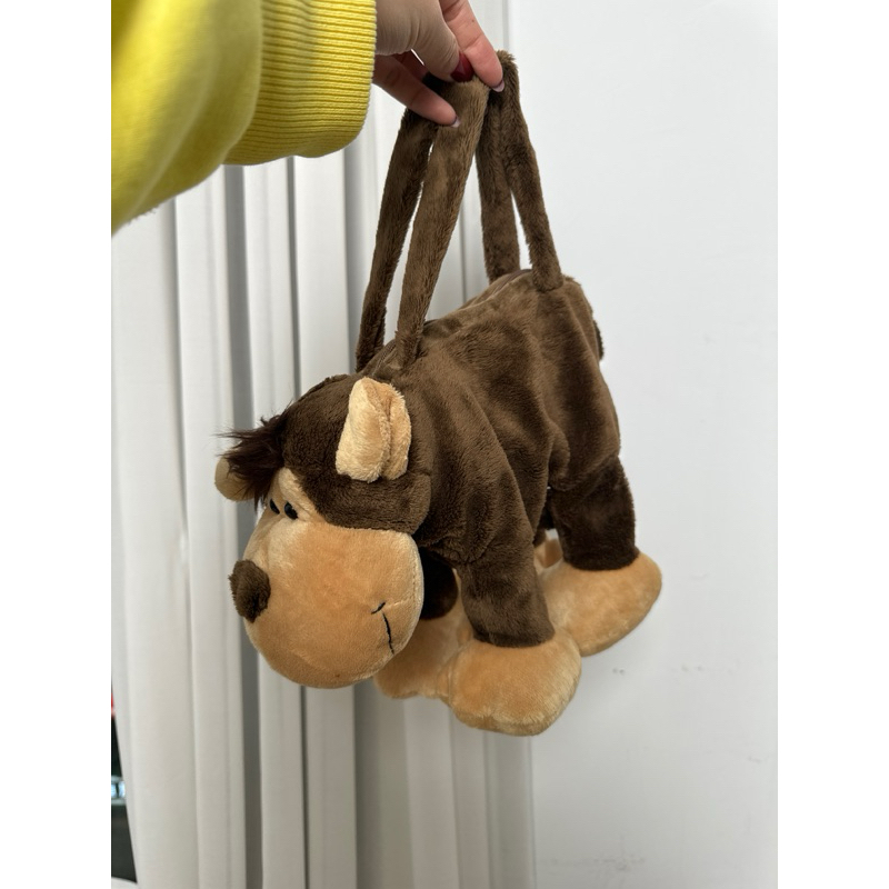 正版nici手提包 可愛造型 猴子包包 手提 拉鏈收納