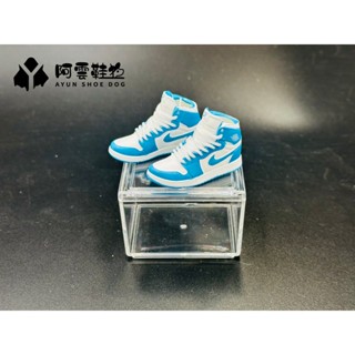 【阿雲】AJ1 北卡藍 迷你鞋子模型 立體球鞋 迷你鞋模牆鞋禮盒 購買皆附展示盒