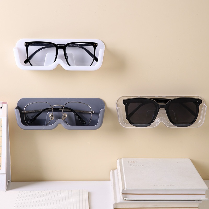 S(台灣出貨)~眼鏡收納盒浴室床頭防壓壁掛放太陽鏡墨鏡的盒子高級感眼鏡置物架