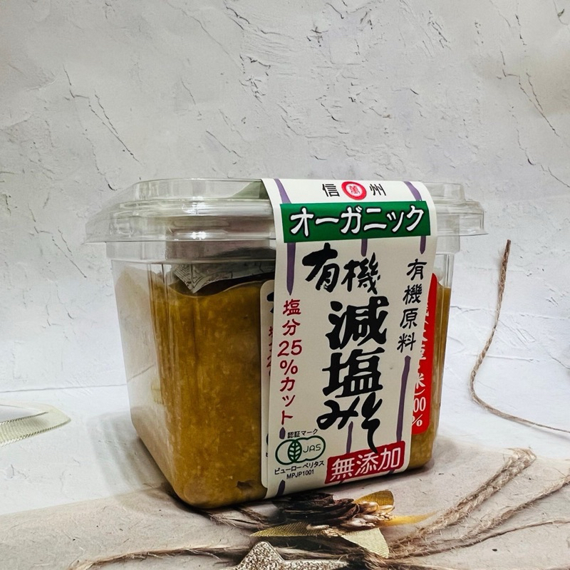 日本  信州  丸萬  有機減鹽味噌500g  無添加  味噌湯  味噌料理