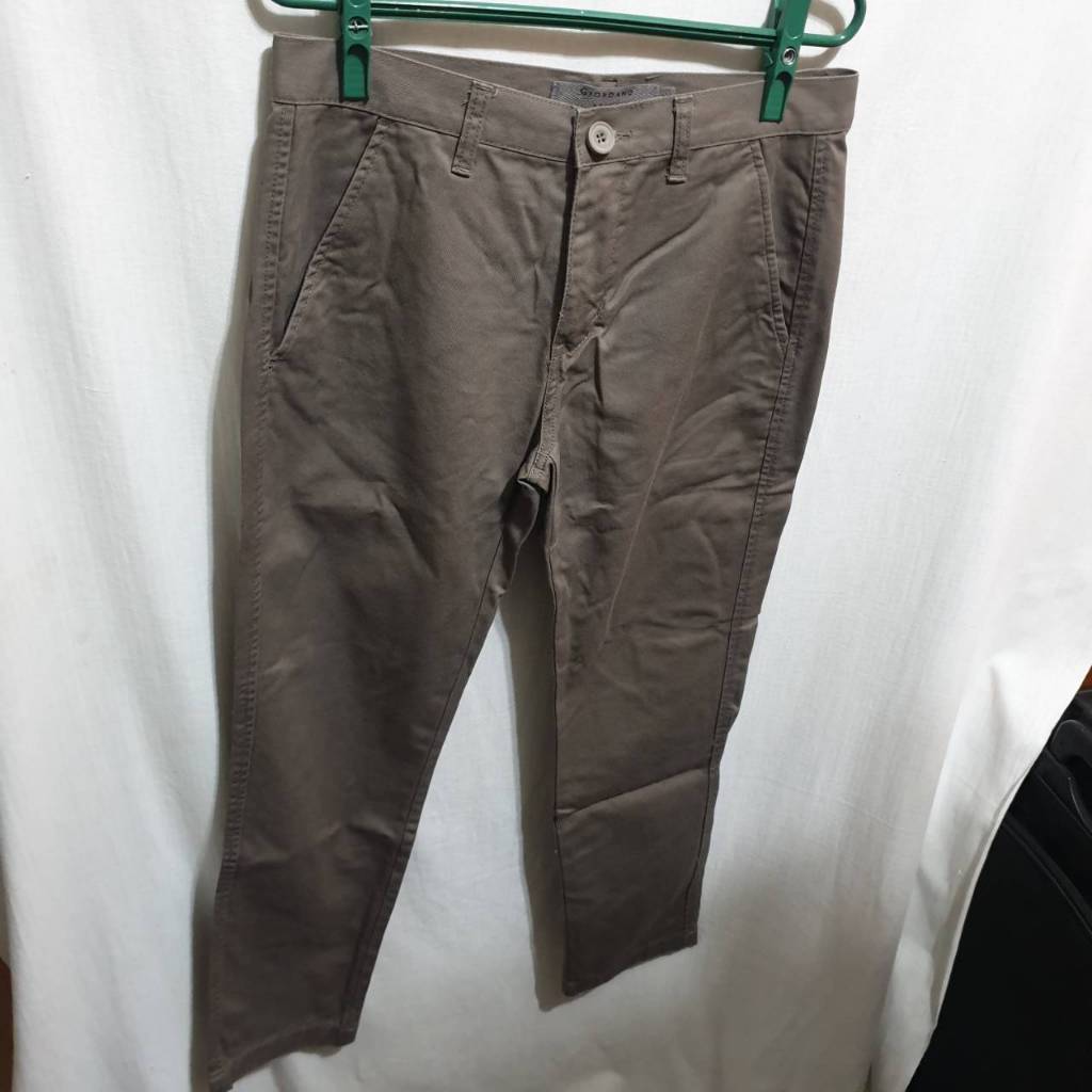 姜小舖男用GIORDANO灰色/黑色棉質長褲M號(30號)歐美風 美式風格 棉褲 素色長褲