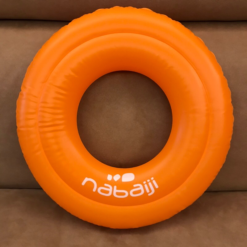 迪卡儂 NABAIJI 兒童 泳圈 充氣式救生圈 安全雙氣室 橘色