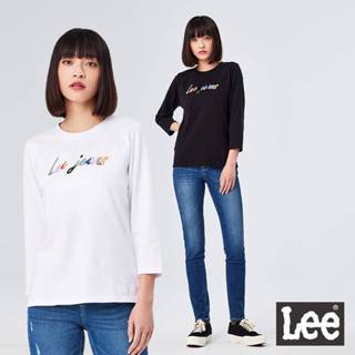 Lee 彩色LEE JEANS長袖T恤 女 Modern LL210353 經典白K14 / 氣質黑K11
