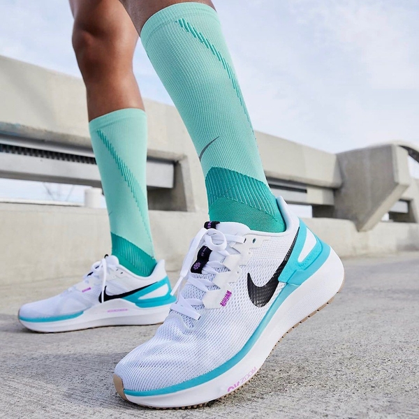 【NIKE】AIR ZOOM STRUCTURE 25 女鞋 慢跑鞋 訓練鞋 白綠-DJ7884-103
