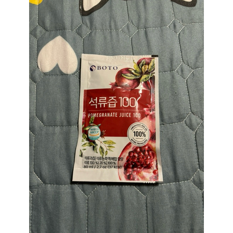 韓國BOTO 紅石榴美妍飲100% 紅石榴汁🩷80ml/包 石榴汁