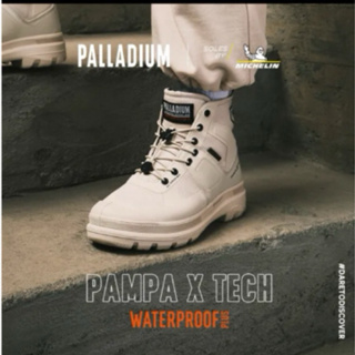 全新39 Palladium PAMPA TECH EXP WP+快穿米其林科技聯名橘標防水靴-中性-沙漠金