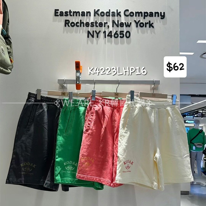 【WE ARE】韓國代購柯達KODAK專櫃正品24年新款百搭舒適休閒短褲 K4223LHP16