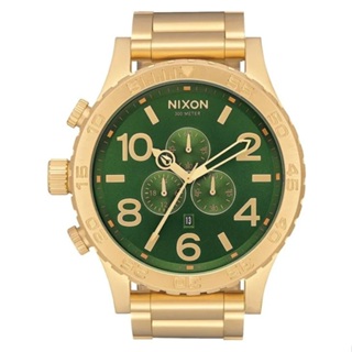 NIXON A083-3416《51-30 Chrono 超大錶徑系列》防水300米/51mm/金綠【第一鐘錶】