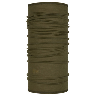BUFF 厚度 125 gsm 舒適素面-美麗諾羊毛頭巾-橄欖綠
