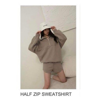 轉賣-Chennchenn HALF ZIP SWEATSHIRT 沙色