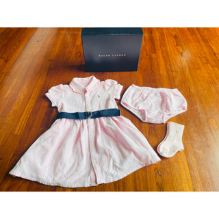 全新｜POLO RALPH LAUREN 女童套裝 女童洋裝 短袖洋裝 彌月禮盒 85公分18M
