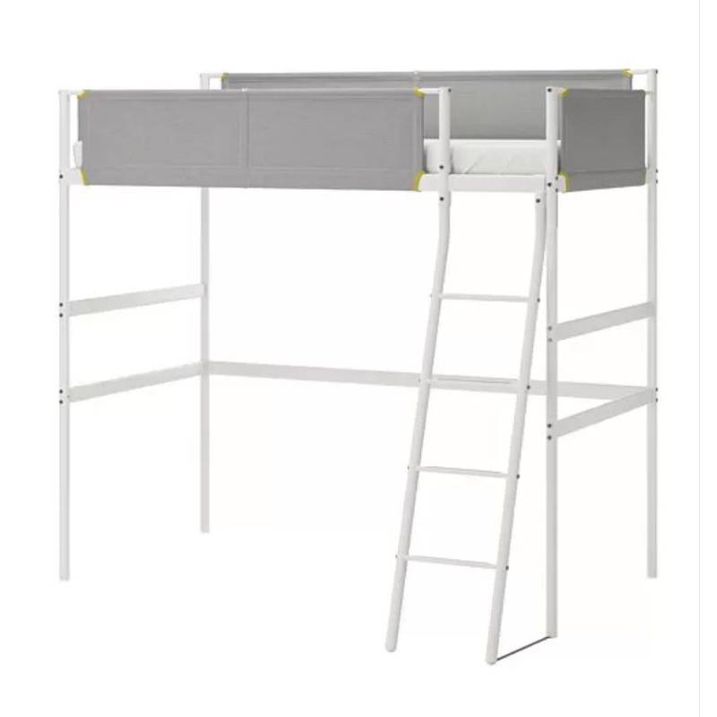 二手 IKEA 上下床架 鐵灰銀 高腳床框 高架床 上舖 床 高腳床 床墊