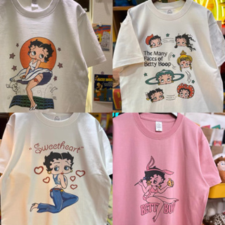 純棉厚磅 貝蒂Betty Boop🎀美式復古女郎卡通圖案 寬鬆oversized男友感短袖上衣T恤