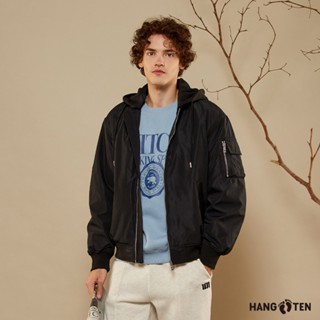 【Hang Ten】男裝-韓國同步款-可拆帽鋪棉保暖寬鬆外套(多色選)
