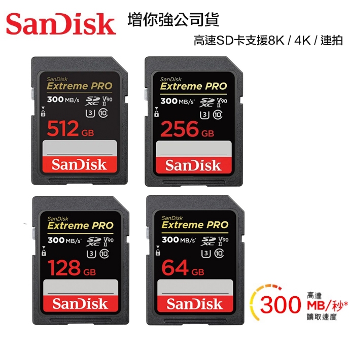 【eYe攝影】現貨 公司貨 SanDisk Extreme PRO SDXC UHS-II 記憶卡 512G 256G