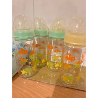 ｛姆克媽咪｝二手 nip 寬口玻璃奶瓶 120ml/240ml