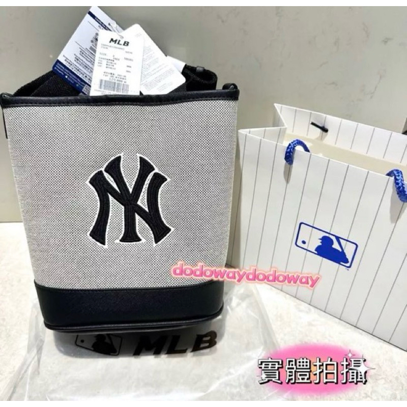 現貨+預購 正版商品 outlet MLB復古 老花水桶包 通勤包 休閒包 情侶包 包包女 生日禮物 紐約洋基隊 水桶包