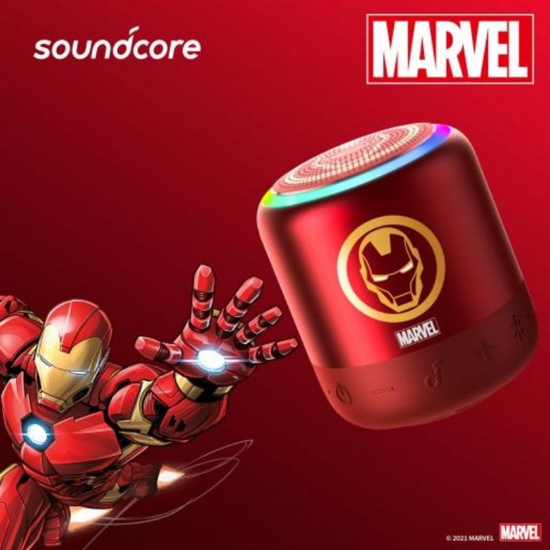9.9成新 Soundcore Mini 3 Pro 漫威 鋼鐵人聯名款 藍芽音響