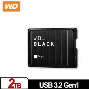 WD 黑標 P10 Game Drive 2TB 2 . 5吋電競行動硬碟 ● USB 3 . 2 Gen