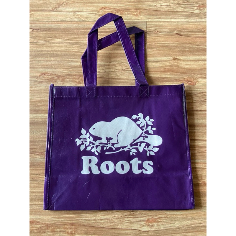 Roots會員袋紫色（有小瑕疵）