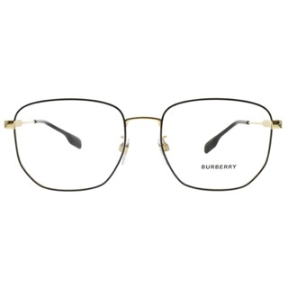 BURBERRY 光學眼鏡 B1352D 1318 經典格紋方框 - 金橘眼鏡