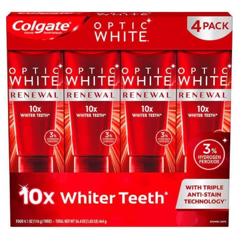 【ms.korea】 美國 COSTCO 好市多 Colgate 高露潔 Optic White 3% 牙膏 116g